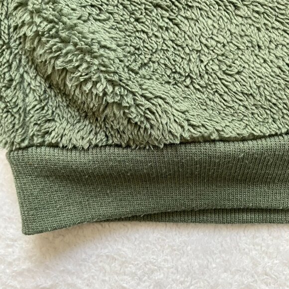 Pekkle 9M Olive Green Dinosaur Fuzzy Sweatshirt VGUC Baby Boy - Picture 8 of 16